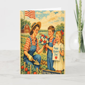 Carte Retro 1940s Style Mother's Day Card
