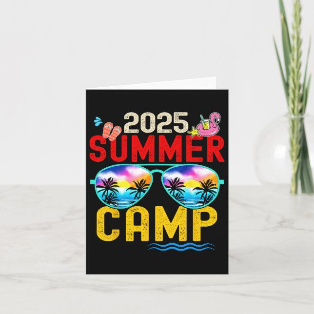 Carte Rétro 2025 Camp d'été Vacances Campeur Corresponda (Devant)
