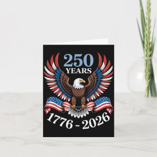 Carte Rétro 250 Ans Aigle Patriotique Américain 250ème 4