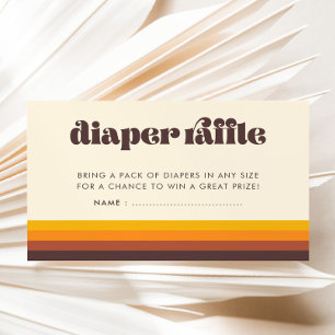 Carte Retro 60s Baby shower Vintage Déchets