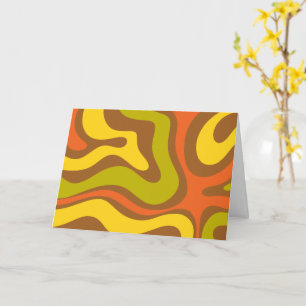 Carte Rétro 60s les années 70 Liquid Swirl Abstrait Moti