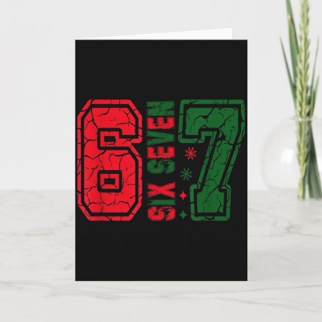 Carte Retro 67 Funny Six Seven Meme 6 7 Number Christmas (Devant)