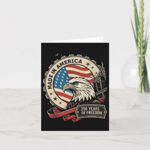 Carte Retro America 250e Anniversaire Grunge Us