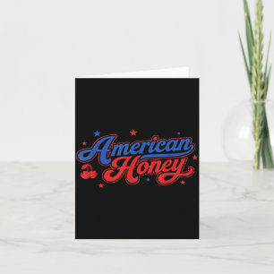 Carte Rétro américain miel patriotique 4 juillet été