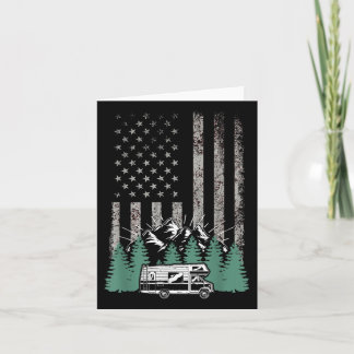 Carte Retro American Flag Rv There Camper Camper Camper 