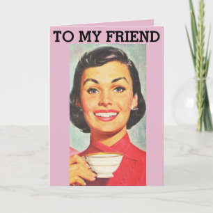 CARTE RETRO AMITIÉ VALENTINE'S DAY COFFEE CARDS