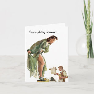 Carte Rétro amusement de LOL contemplant l'humour de