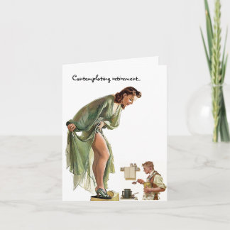 Carte Rétro amusement de LOL contemplant l'humour de