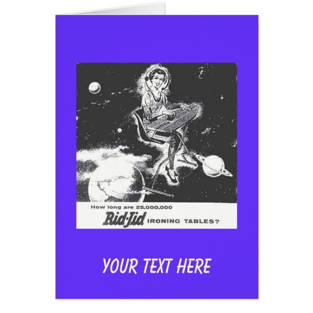 Carte - rétro annonce de planche à repasser des (Devant)