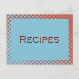 Carte Retro Aqua et Recette Rose