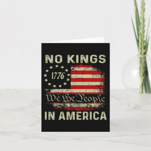 Carte Retro Aucun Rois En Amérique Usa Drapeau Nous Le P
