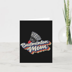 Carte Retro Badminton Mom Funny Vintage Badminton Mom Mo