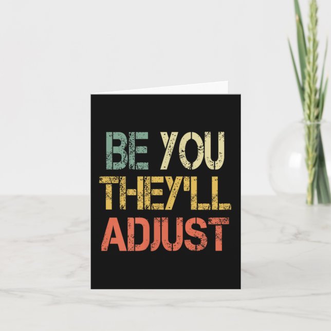 Carte Retro Be You They'll Adjust Motivational Mental He (Devant)