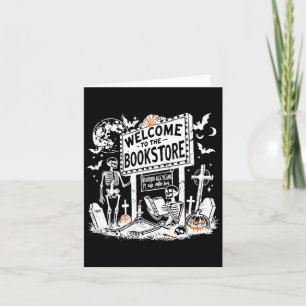 Carte Rétro Bienvenue au squelette professeur de la libr