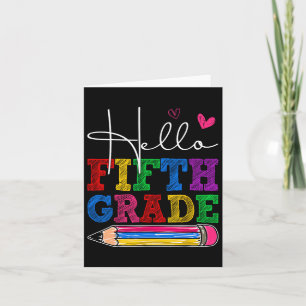 Carte Retro Bonjour 5e Année Premier Jour De L'École Gar