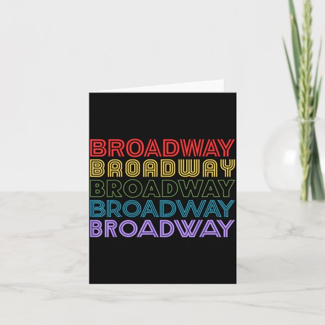 Carte Retro Broadway Music Lover Theatre Musical Theater (Devant)
