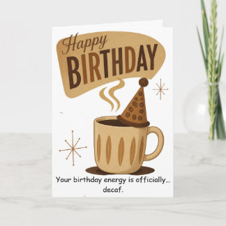 Carte Retro Café Anniversaire Brasse de Bons Moments