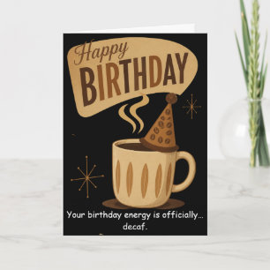 Carte Retro Café Anniversaire Brasserie Bon Temps