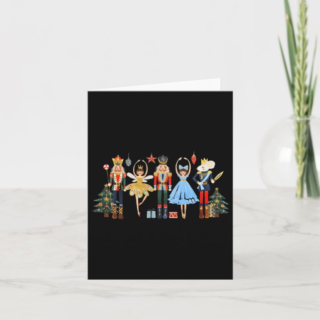 Carte Retro Casse-Noisette Ballet Arbre De Noël S Pour F (Devant)