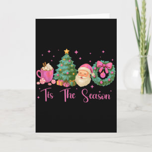 Carte Rétro C'est La Saison Noël Santa Joyeux Chocolat C
