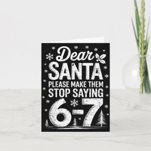 Carte Rétro Cher Père Noël Faites qu'ils arrêtent de dir