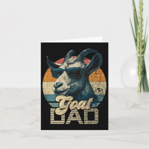 Carte Retro Chèvre Papa Meilleure Chèvre Papa Daddy Dadd