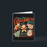 Carte Retro Christmas Gingerbread Bakery North Le Cookie<br><div class="desc">Retro Christmas Gingerbread Bakery North Le Cookie</div>