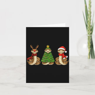 Carte Retro Christmas Hognose Snake Santa Reindeer 