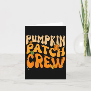 Carte Rétro Citrouille Super Patch Crew Thanksgiving Fal