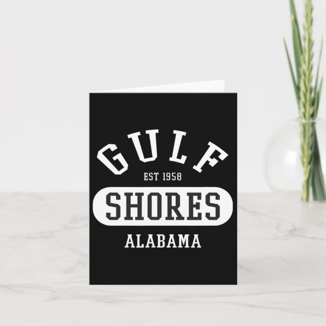 Carte Retro College Style Gulf Shores Al Femmes Hommes E (Devant)