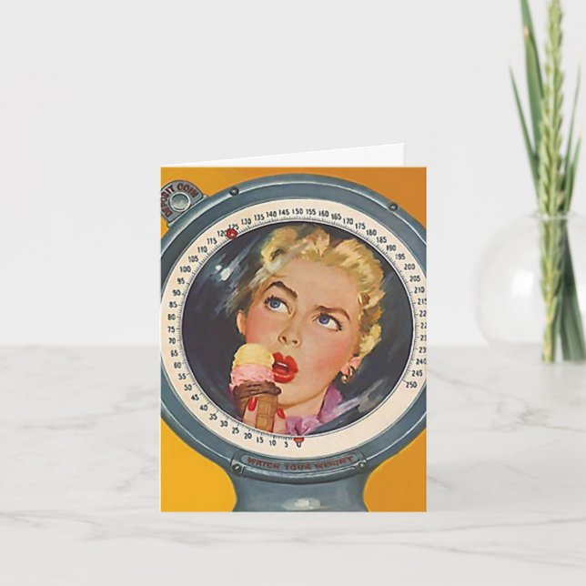 Carte Retro congratulations Weight Goal Achieved Card (Devant)