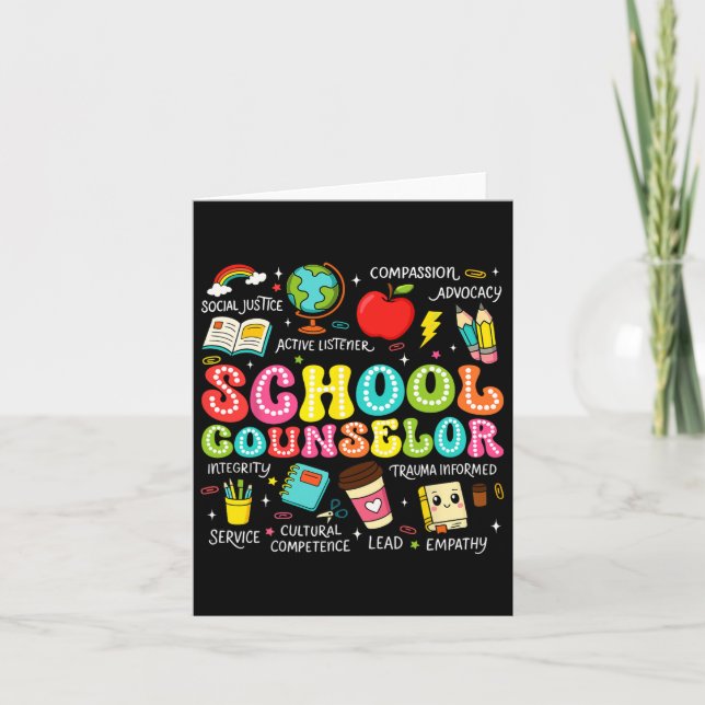 Carte Retro Conseiller scolaire Retour À L'École Enseign (Devant)