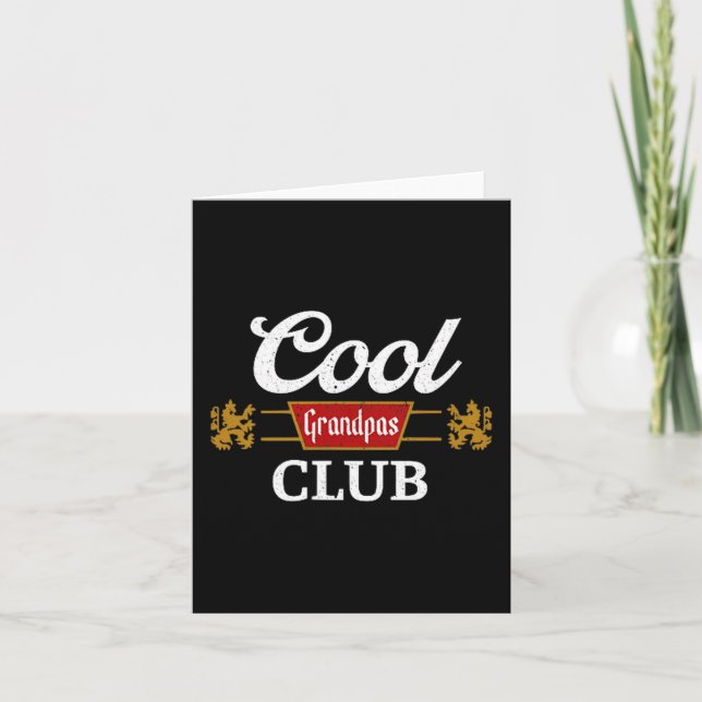Carte Retro Cool Grandpas Club Family Matching Father's  (Devant)