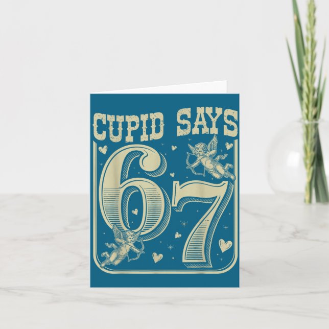 Carte Retro Cud Says 67 Funny 67 Valentine Couple Matchi (Devant)
