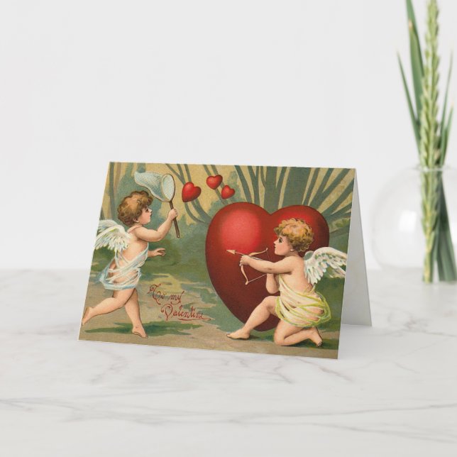 Carte Retro Cupid Valentine's Day (Devant)