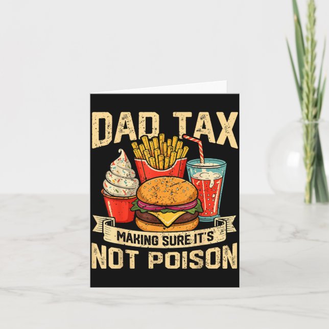 Carte Retro Dad Tax Making Sure It's Not Ison Funny Fath (Devant)