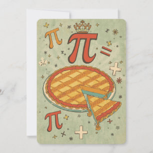 Carte rétro de jour de Pi pour les maths