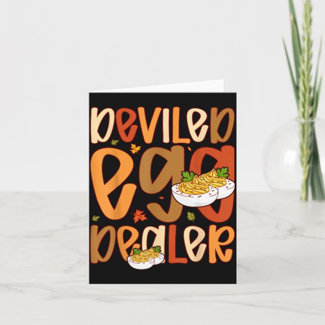 Carte Retro Deviled Egg Er Thanksgiving Dinner Funny  (Devant)
