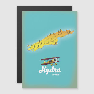 Carte rétro d'Hydre Grèce