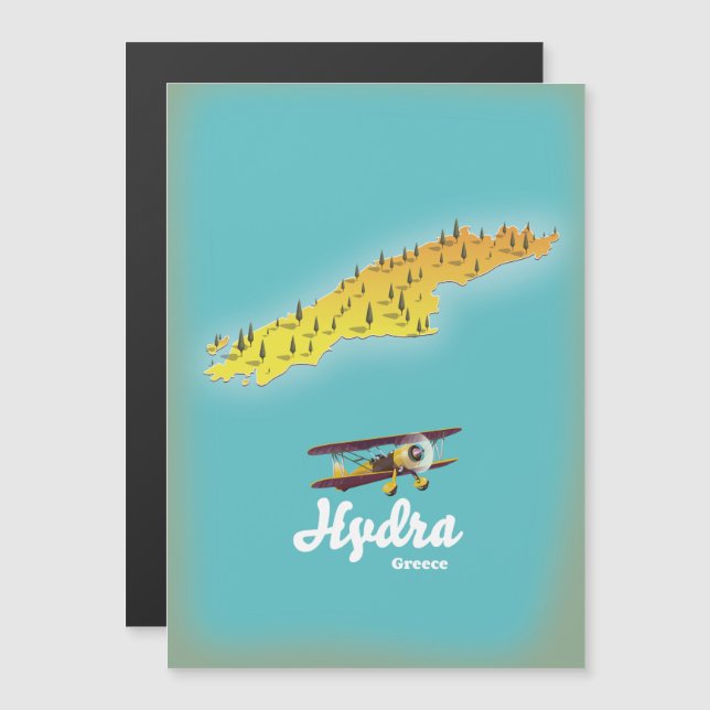Carte rétro d'Hydre Grèce (Devant / Derrière)