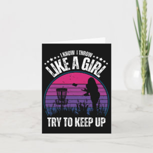 Carte Retro Disc Golf Design Pour Femmes Filles Disc Gol
