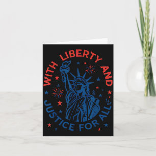 Carte Rétro drôle 4 juillet avec liberté et justice