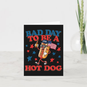 Carte Retro Drôle 4 juillet Patriotique Mauvais Jour Pou
