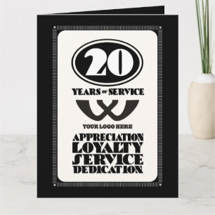 Carte Rétro employé 20 ans de service
