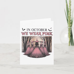 Carte Retro En Octobre Nous Portons Le Cancer Du Sein De