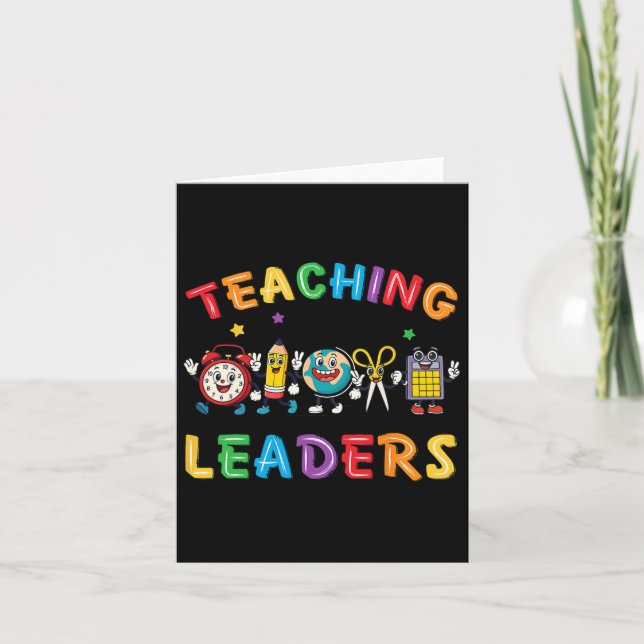 Carte Retro Enseigner de futurs leaders Enseignant Super (Devant)