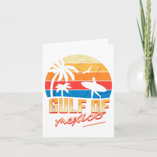 Carte Retro Eté Golfe Du Mexique Forever Beach Golfo De (Devant)