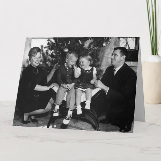 CARTE RETRO FAMILLE FUNNY CHRISTMAS CUTE CARD (Devant)