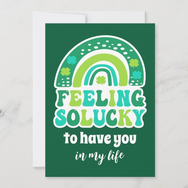 Carte Retro Feeling so Lucky St. Patrick's Day Card (Devant)