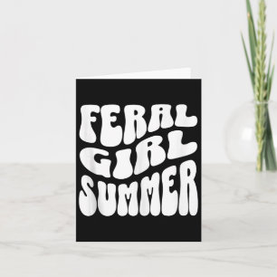 Carte Retro Feral Girl été Super maman tante femmes Ado